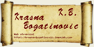 Krasna Bogatinović vizit kartica